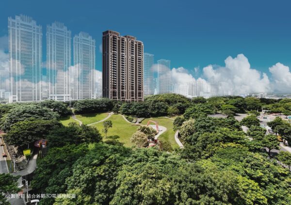 「國泰 GRAND PARK」面對風禾公園第一排，擁有大尺度綠地景觀。